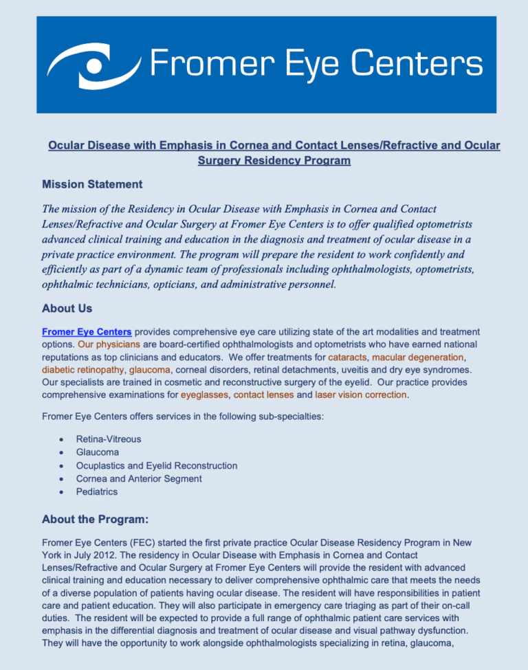 Fromer Eye Centers News & Programs